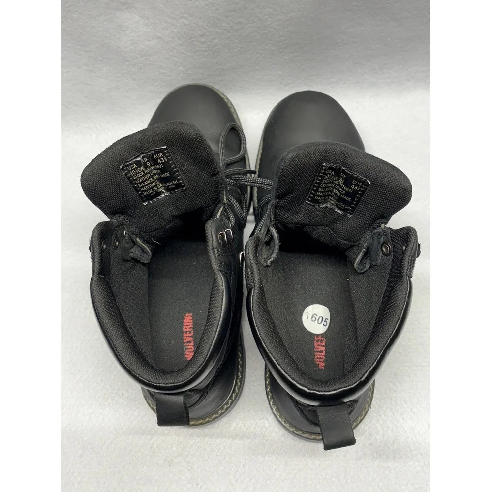 Wolverine Floorhand Waterproof Leather Work Boots Black W10691 Mens 10.5 EW